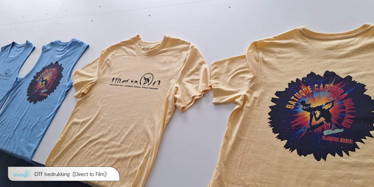 DTF textielbedrukking Cuijk. Textiel laten drukken Cuijk. Shirts maken Cuijk. Mill bedrijfskleding drukken